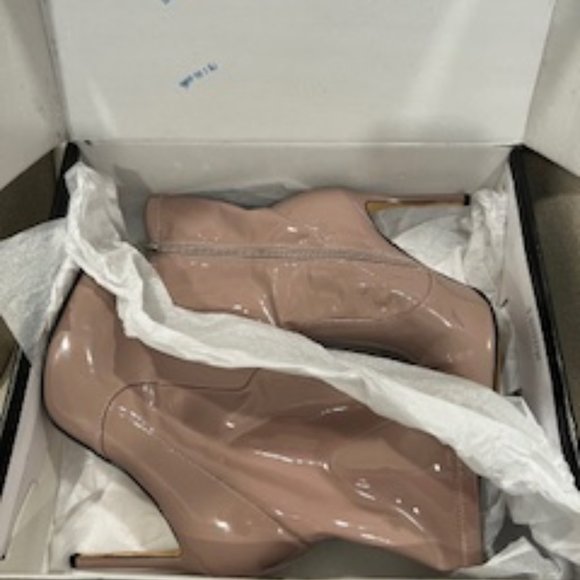 Used Pink Mauve Patent Nine West Women's Jody3 Ankle Bootie - Picture 4 of 16